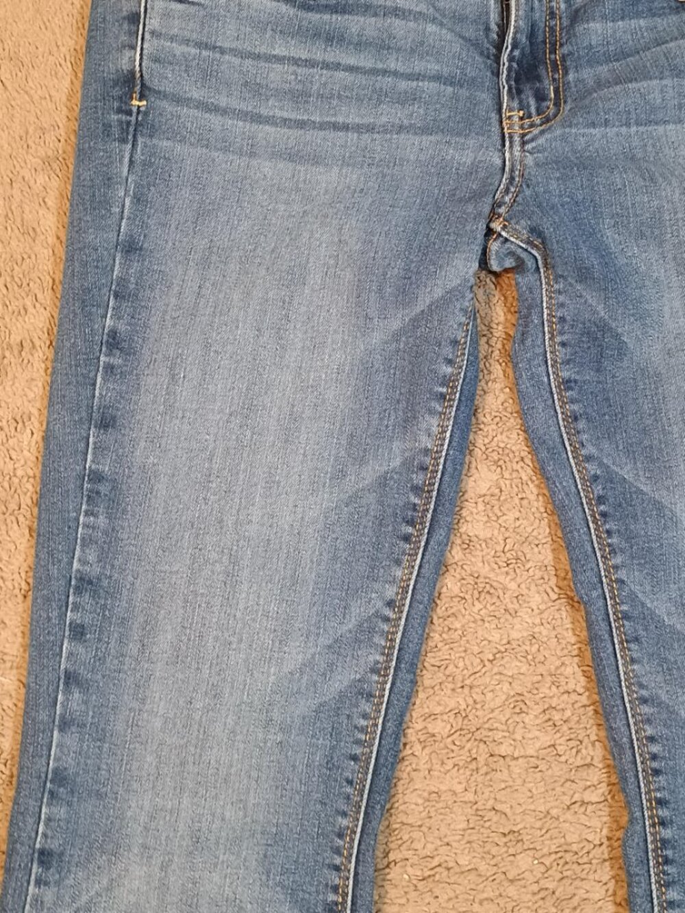 American Eagle/Artist Jeans/Womens 8 Long Blue Low Rise Flare Bootcut Y2K Festiv - Picture 7 of 11